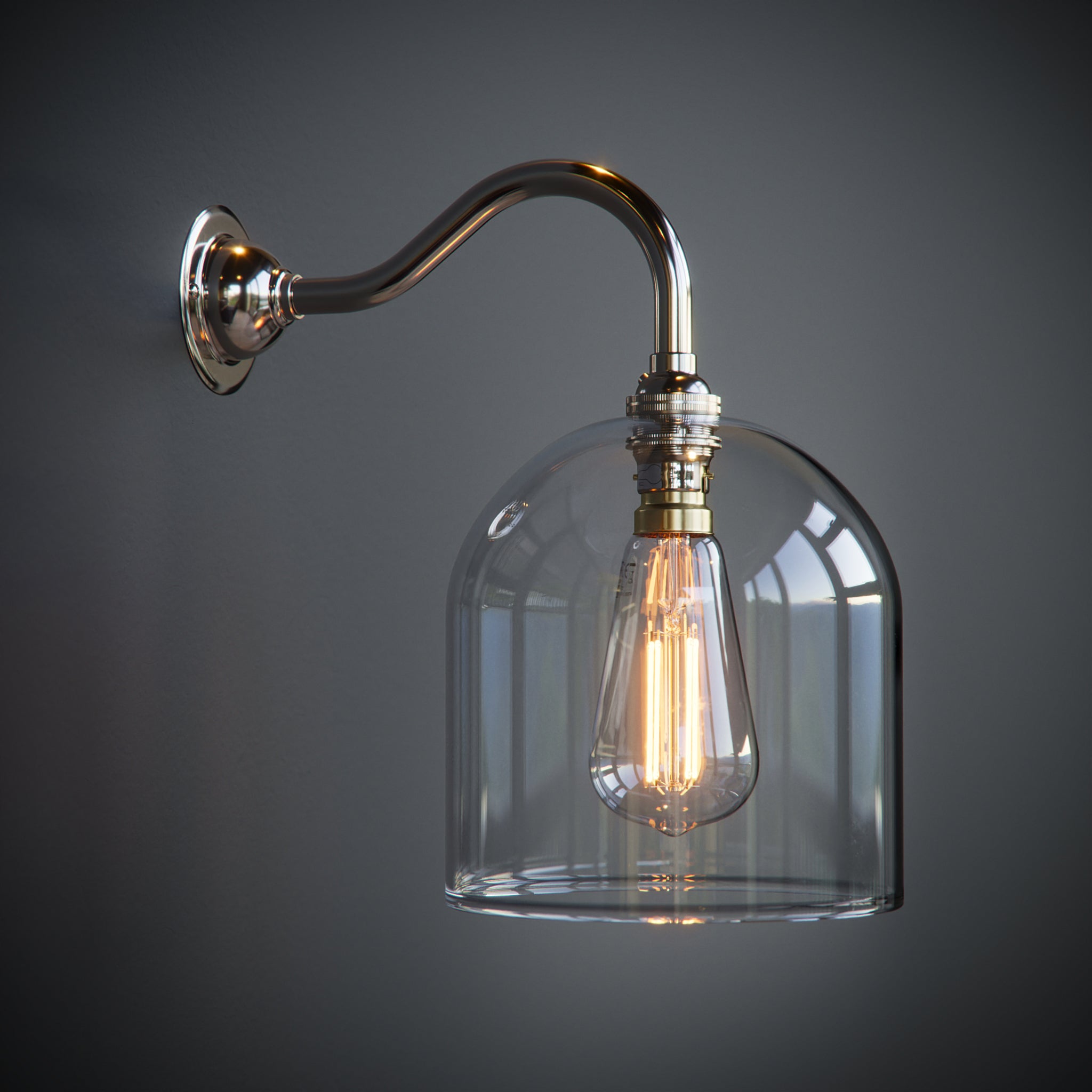 Frieda Clear Glass Wall Light