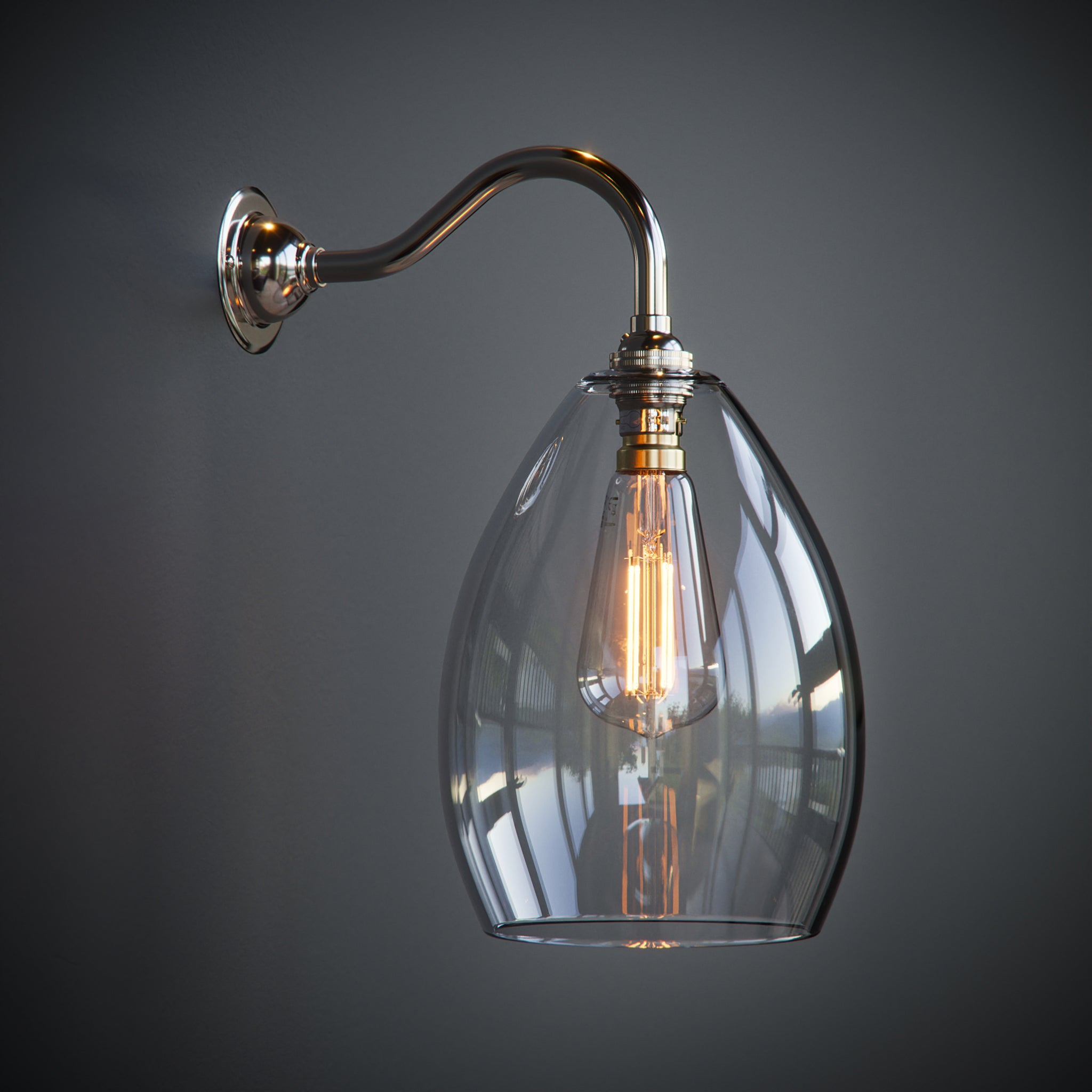 Jules Clear Glass Wall Light