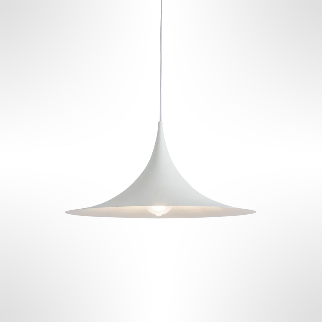 White large Sophia pendant lamp on a white background