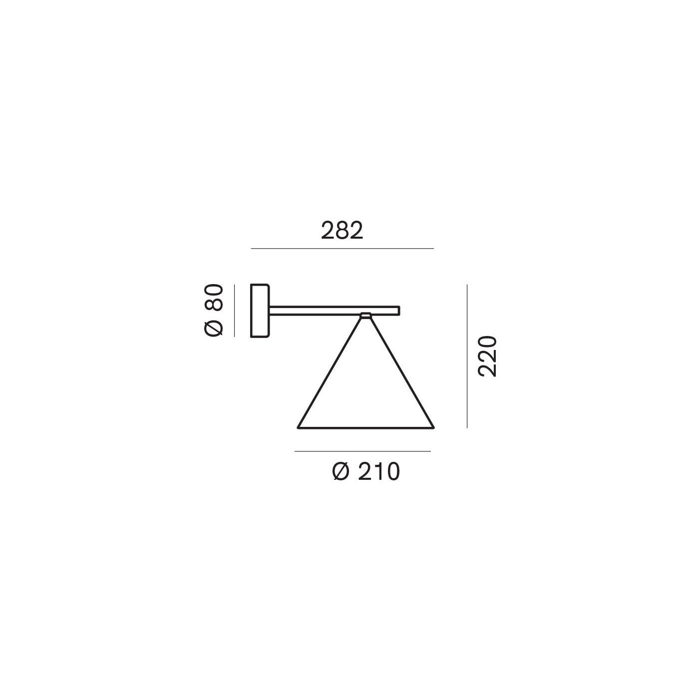 Cone Straight Wall Light