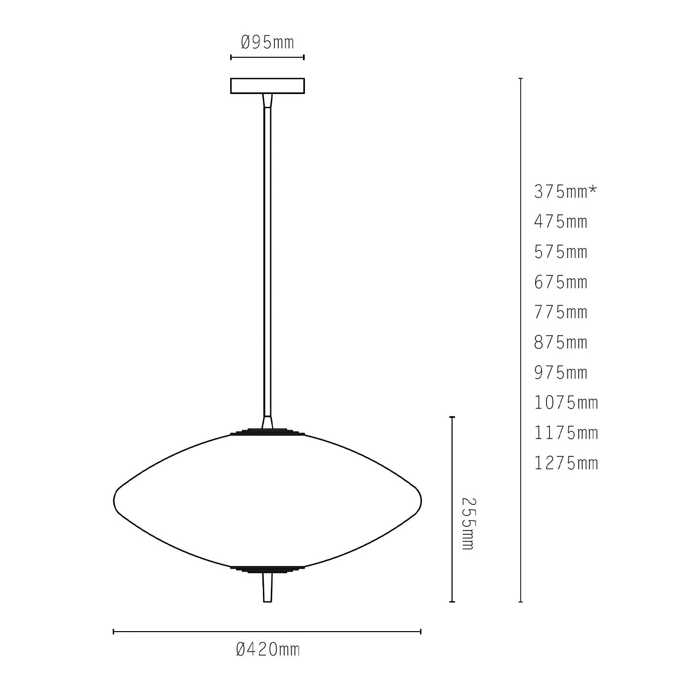Nova Wide Pendant Light