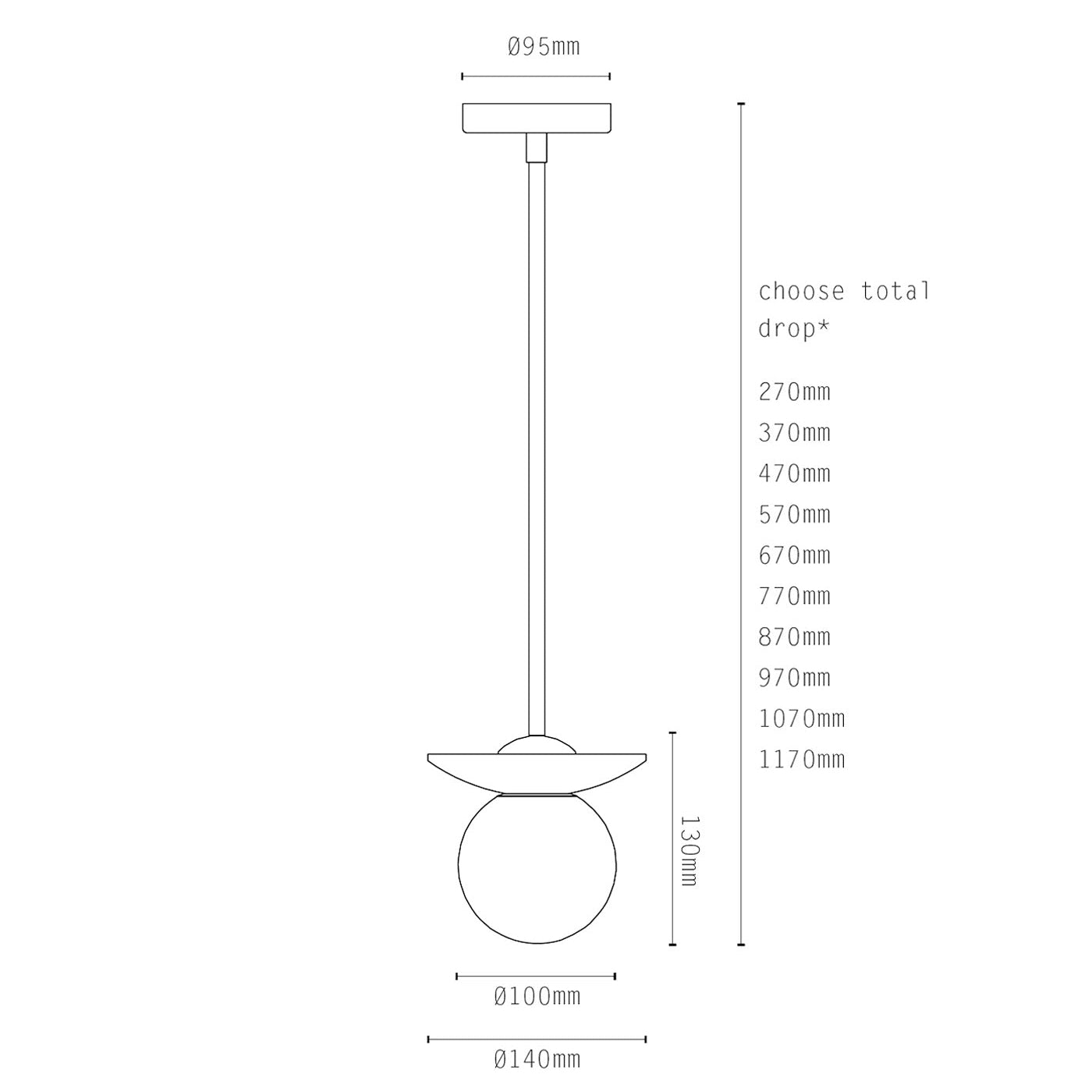 Orbit Brass Pendant Light