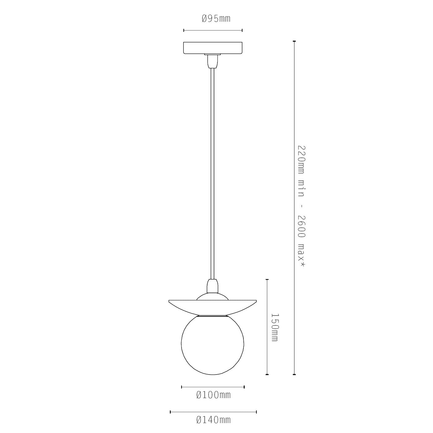 Orbit Brass Pendant Light