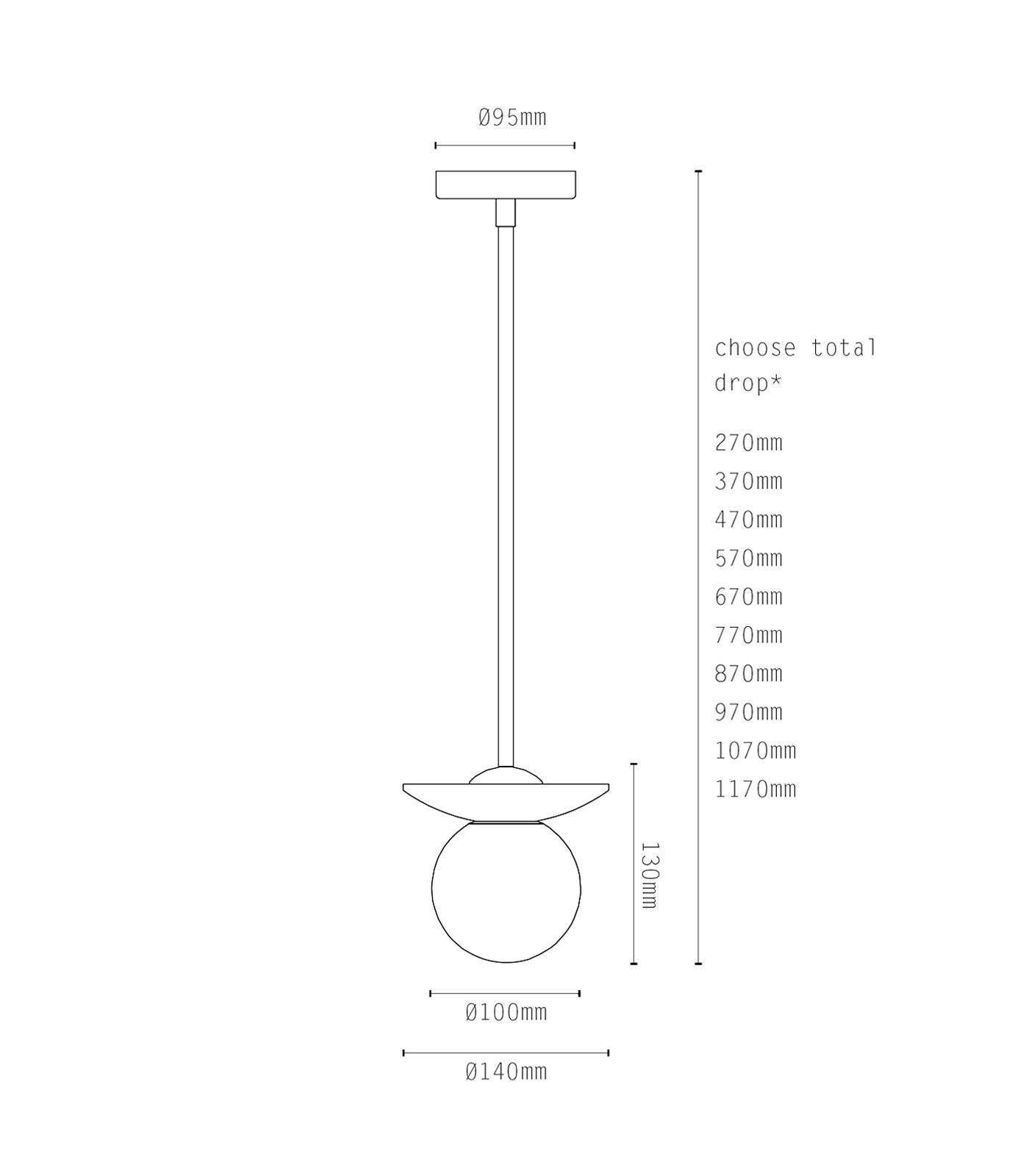 Orbit Stone Pendant Light