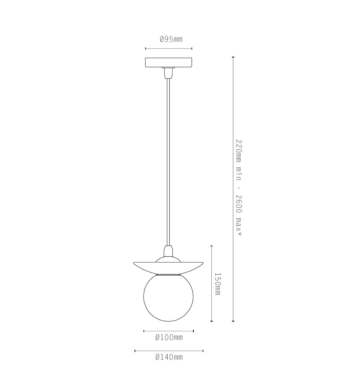 Orbit Stone Pendant Light