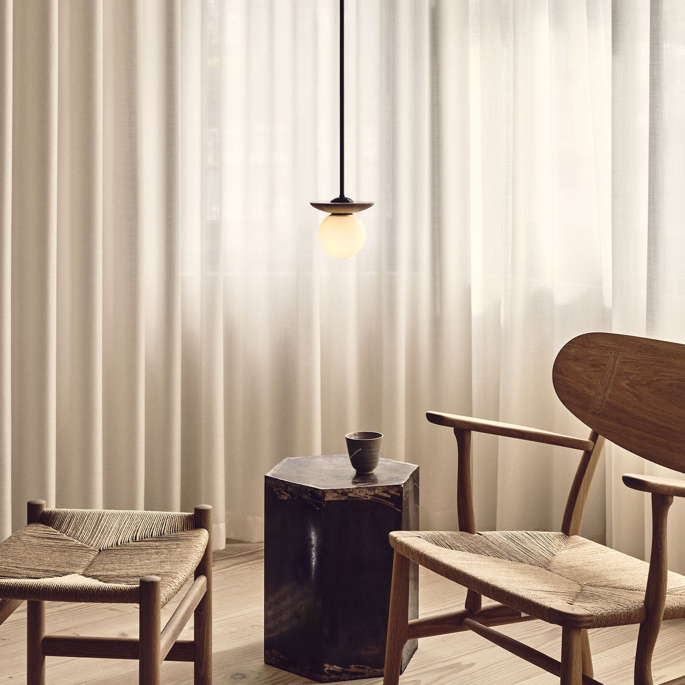 Orbit Stone Pendant Light