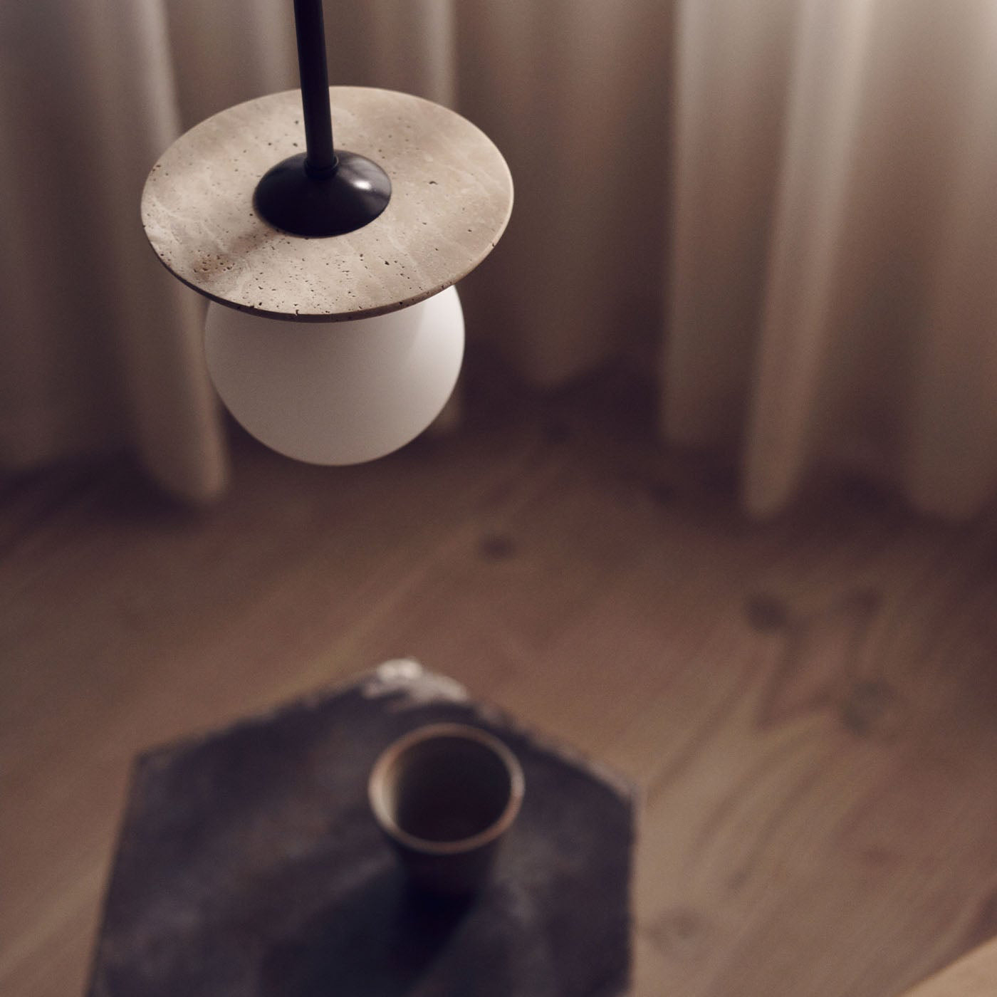 Orbit Stone Pendant Light