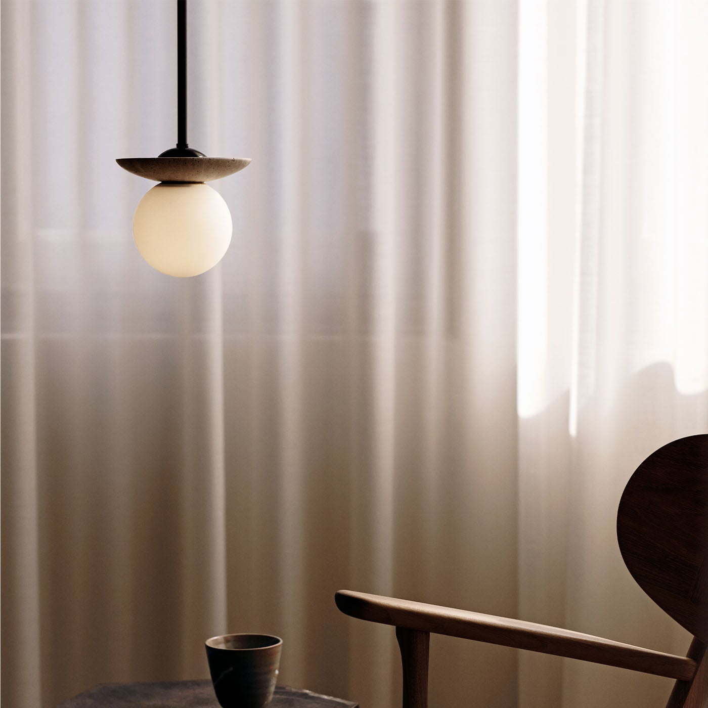 Orbit Stone Pendant Light