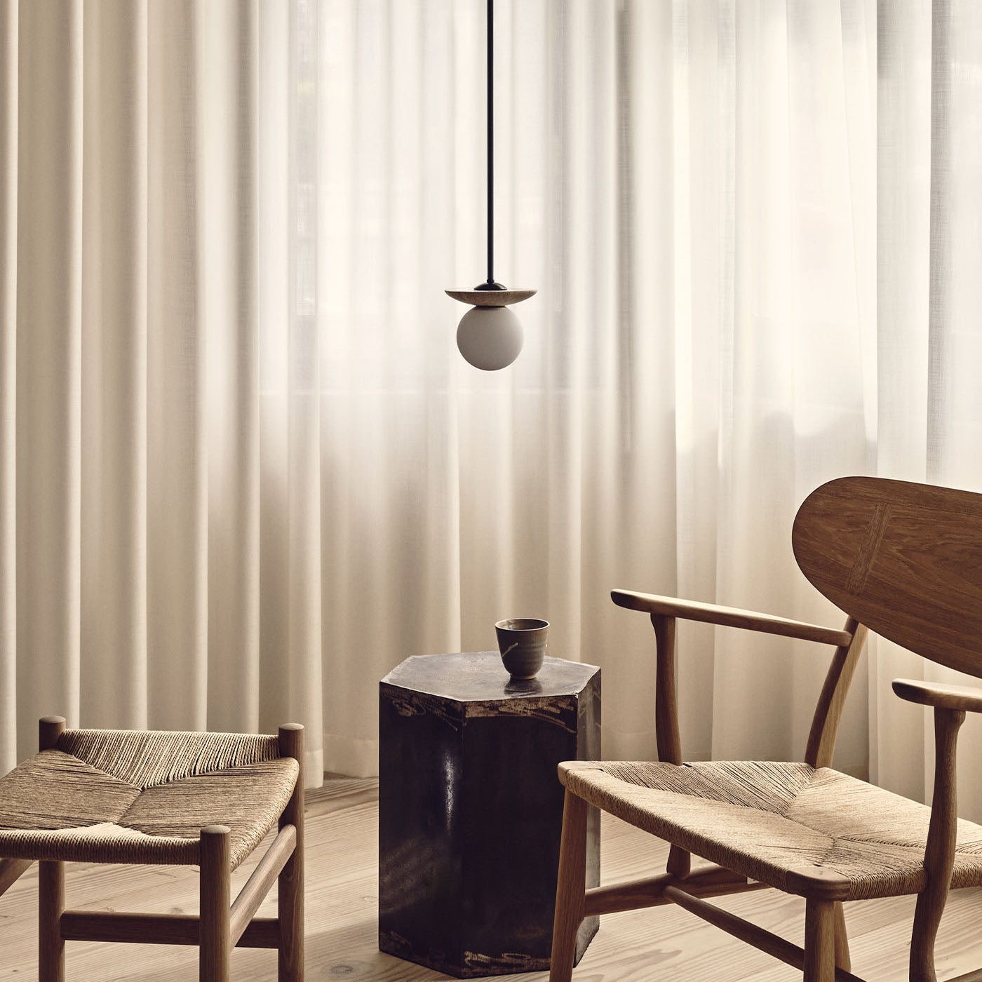 Orbit Stone Pendant Light