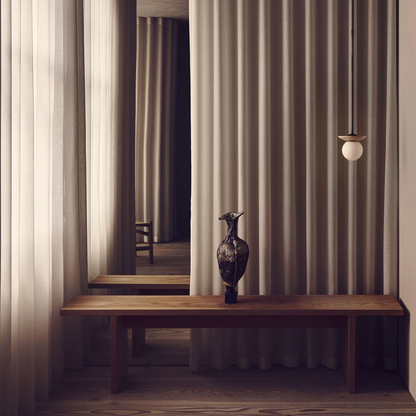 Orbit Stone Pendant Light