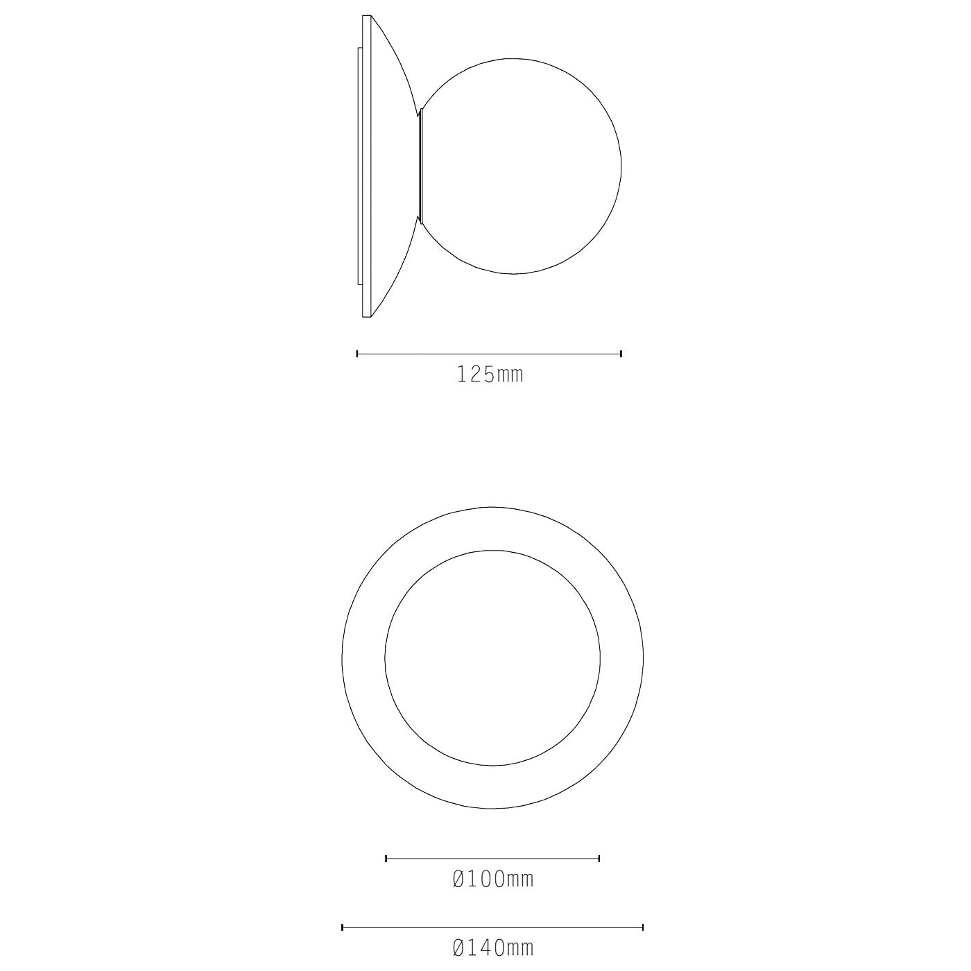 Orbit Brass Wall Light