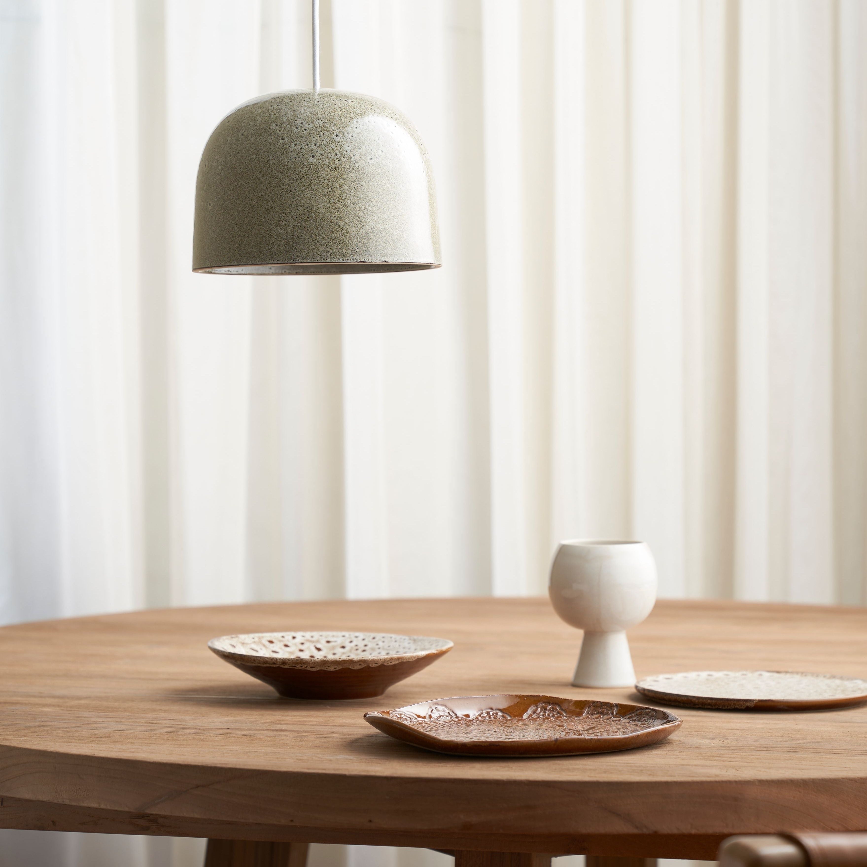 Ceramic Pendant Bell Light Large