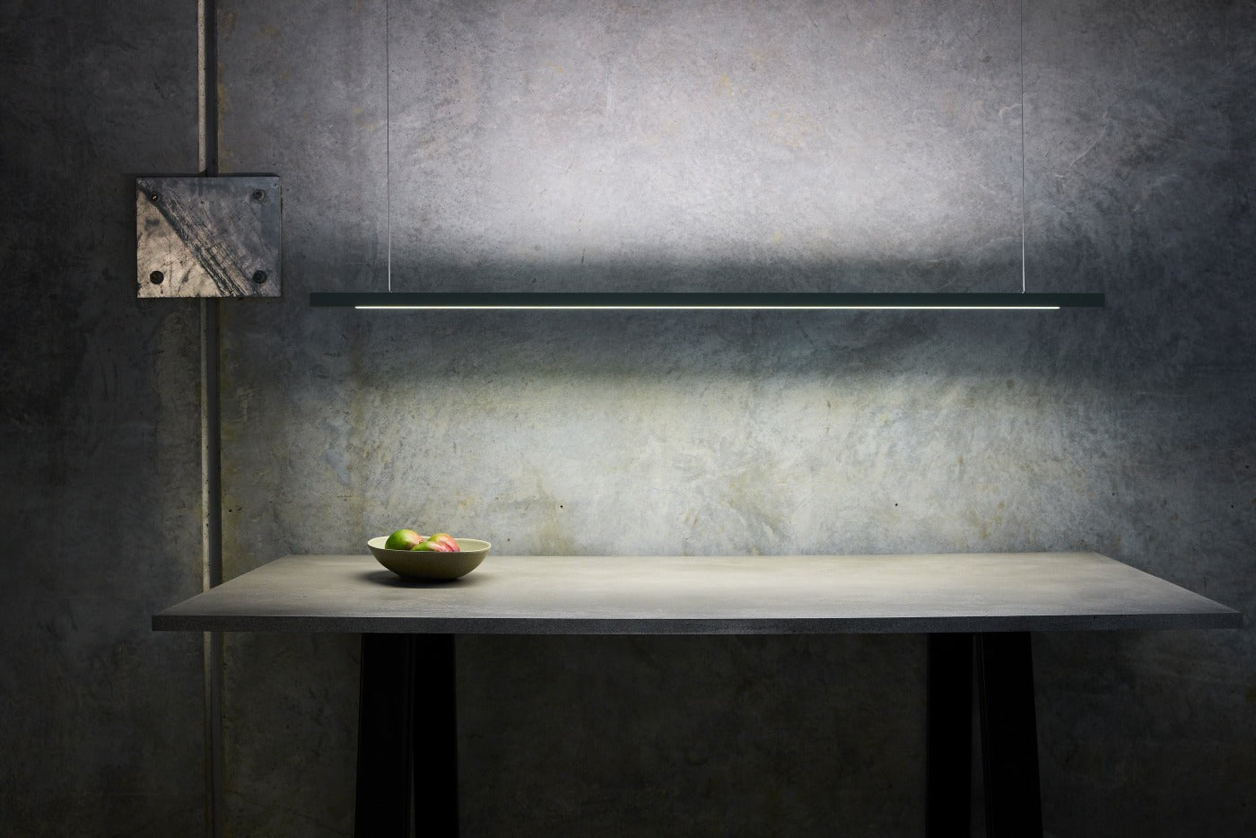 Linear Sage Green LED Pendant Light from Social Light