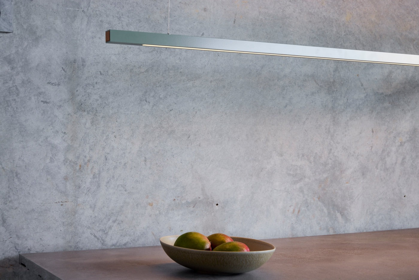 Linear Sage Green LED Pendant Light from Social Light