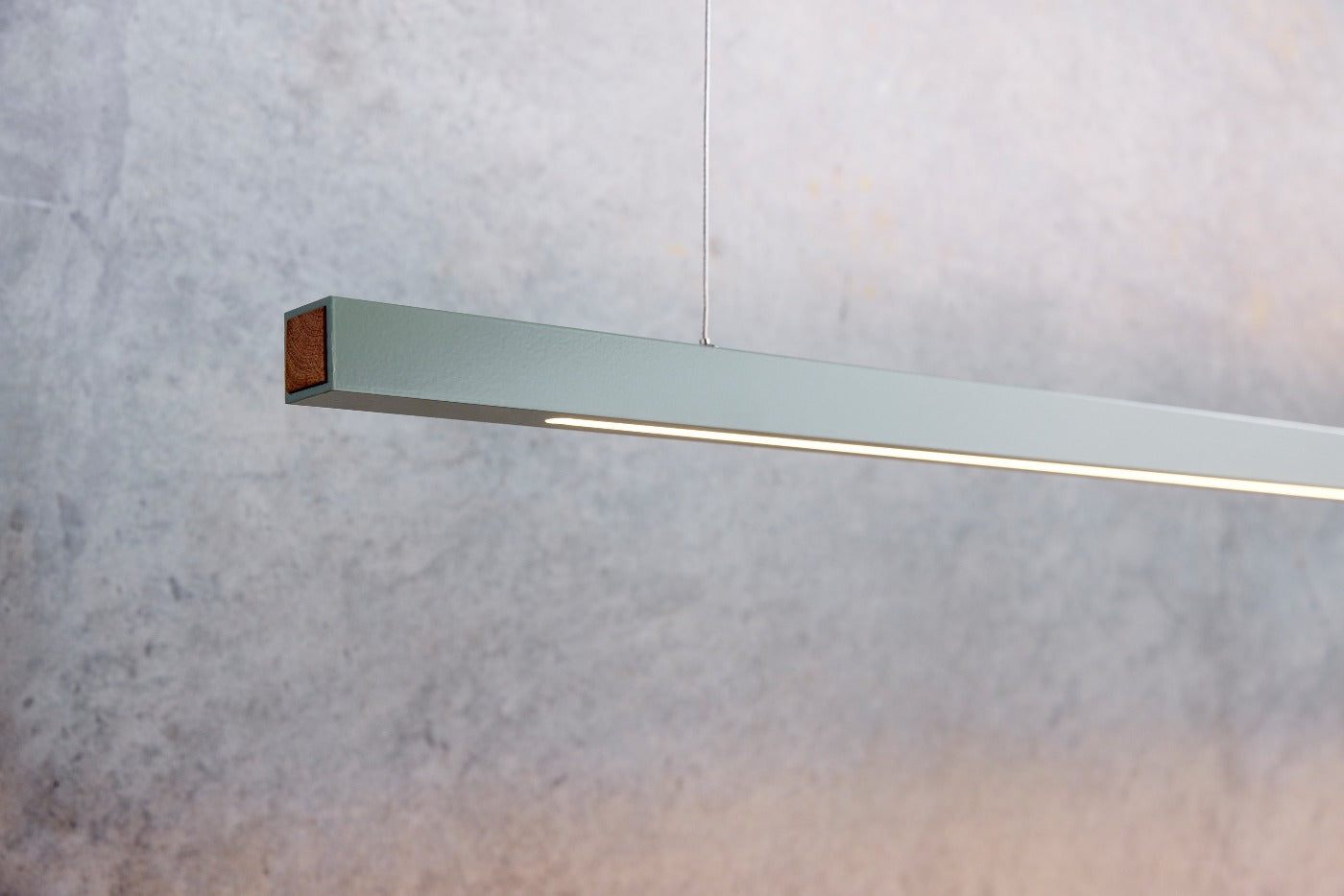 Linear Sage Green LED Pendant Light from Social Light