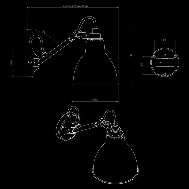 Lampe Gras N°104 Wall Light
