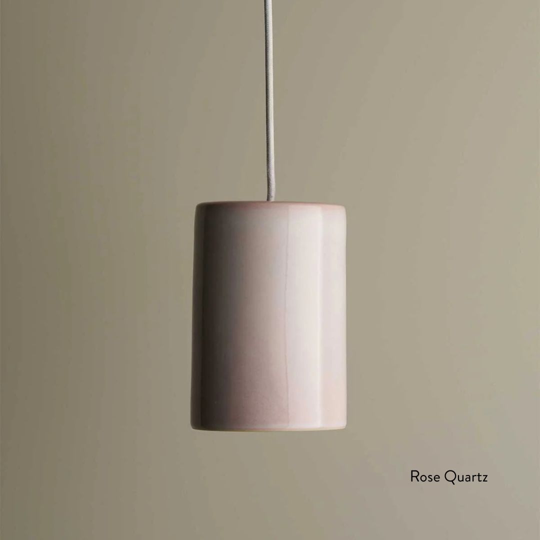 Ceramic Pendant Cylinder Light Large