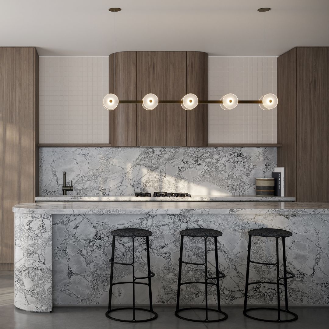 Coral Linear Bar Pendant - Frosted Glass