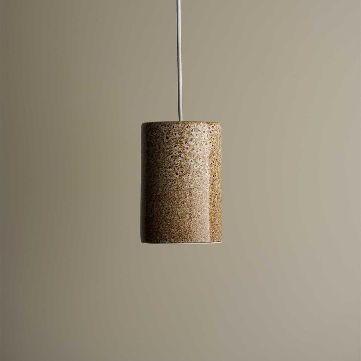 Ceramic Cylinder Pendant Light Small