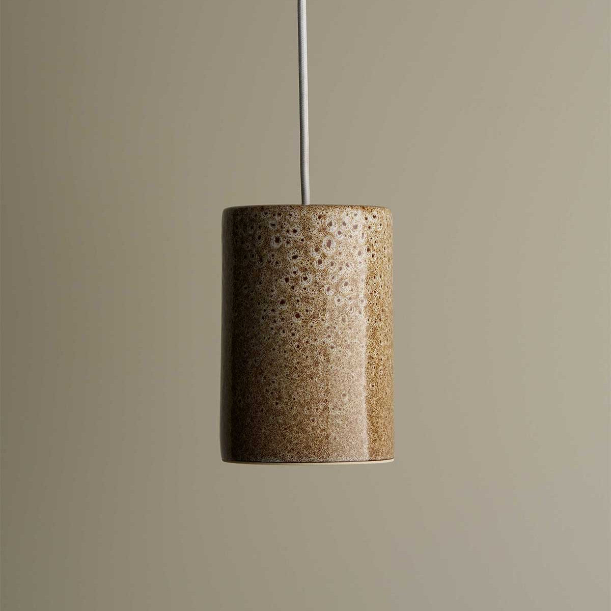 Ceramic Pendant Cylinder Light Large