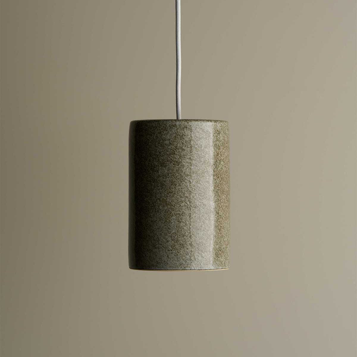 Ceramic Pendant Cylinder Light Large