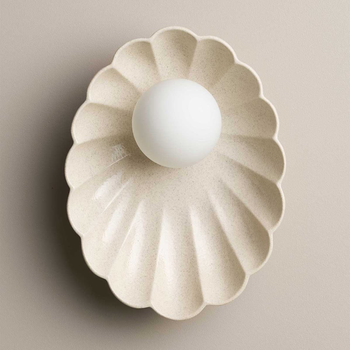 Ceramic Wall Oyster Sconce Light