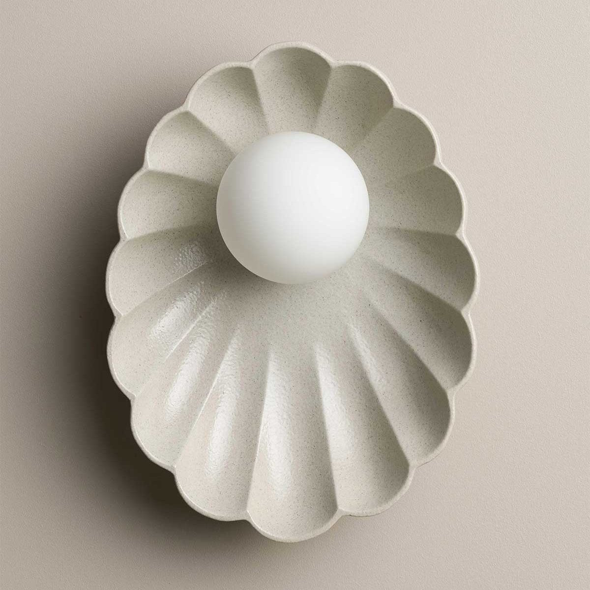 Ceramic Wall Oyster Sconce Light