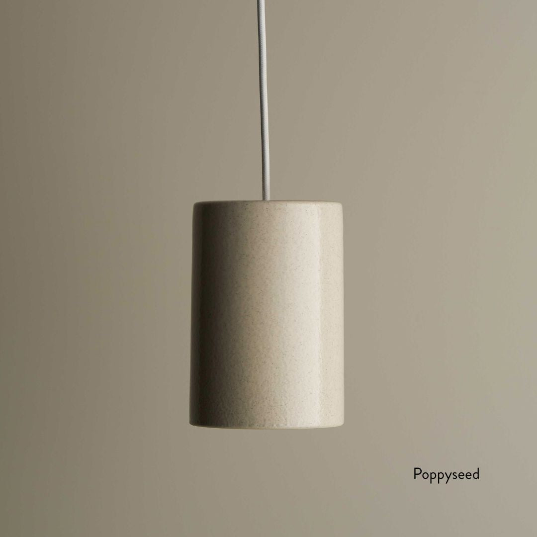 Ceramic Pendant Cylinder Light Large