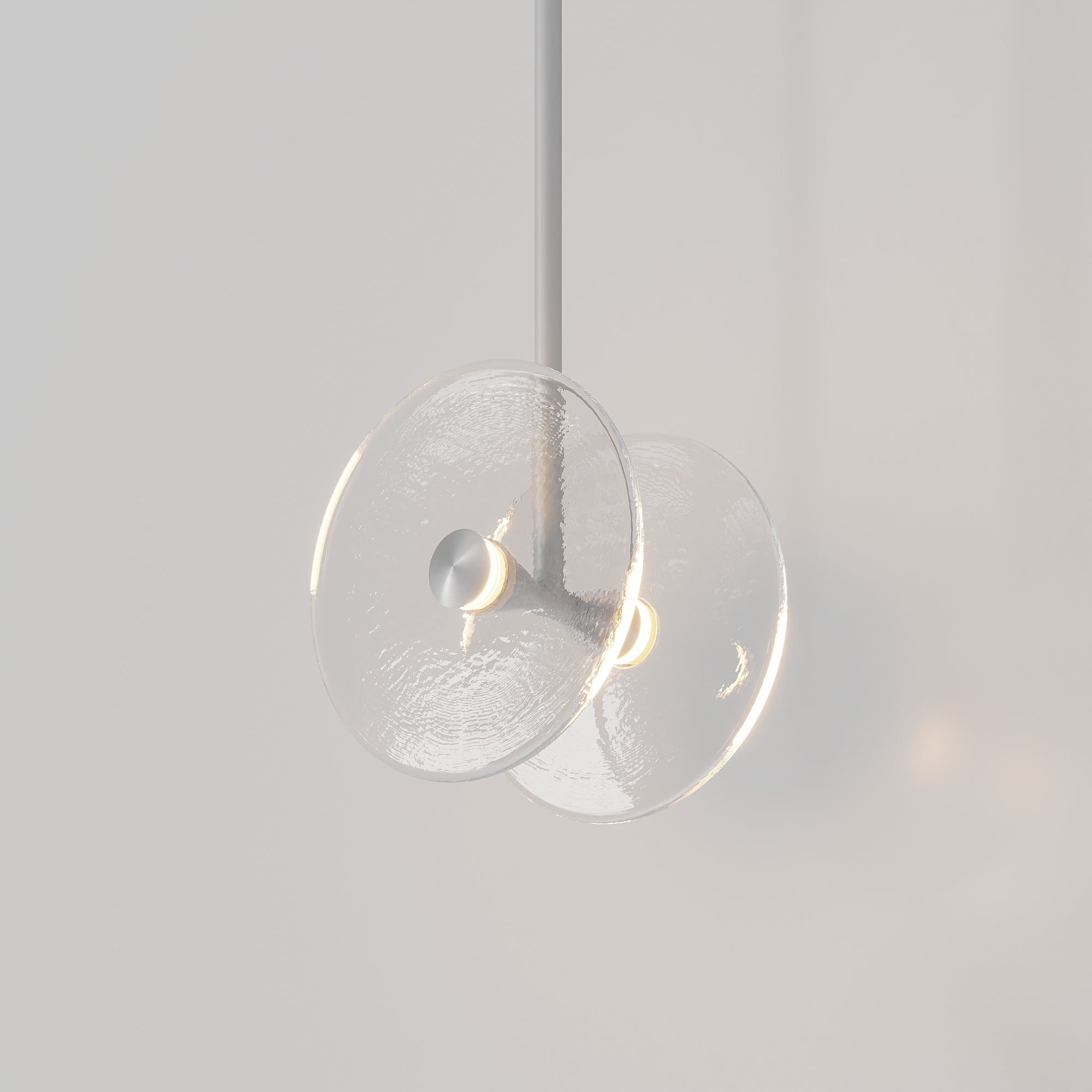 Coral Duo Rod Pendant - Clear