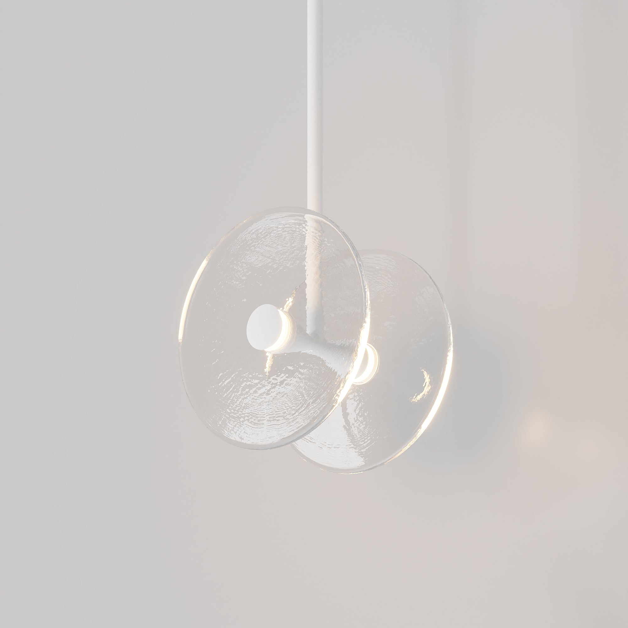 Coral Duo Rod Pendant - Clear