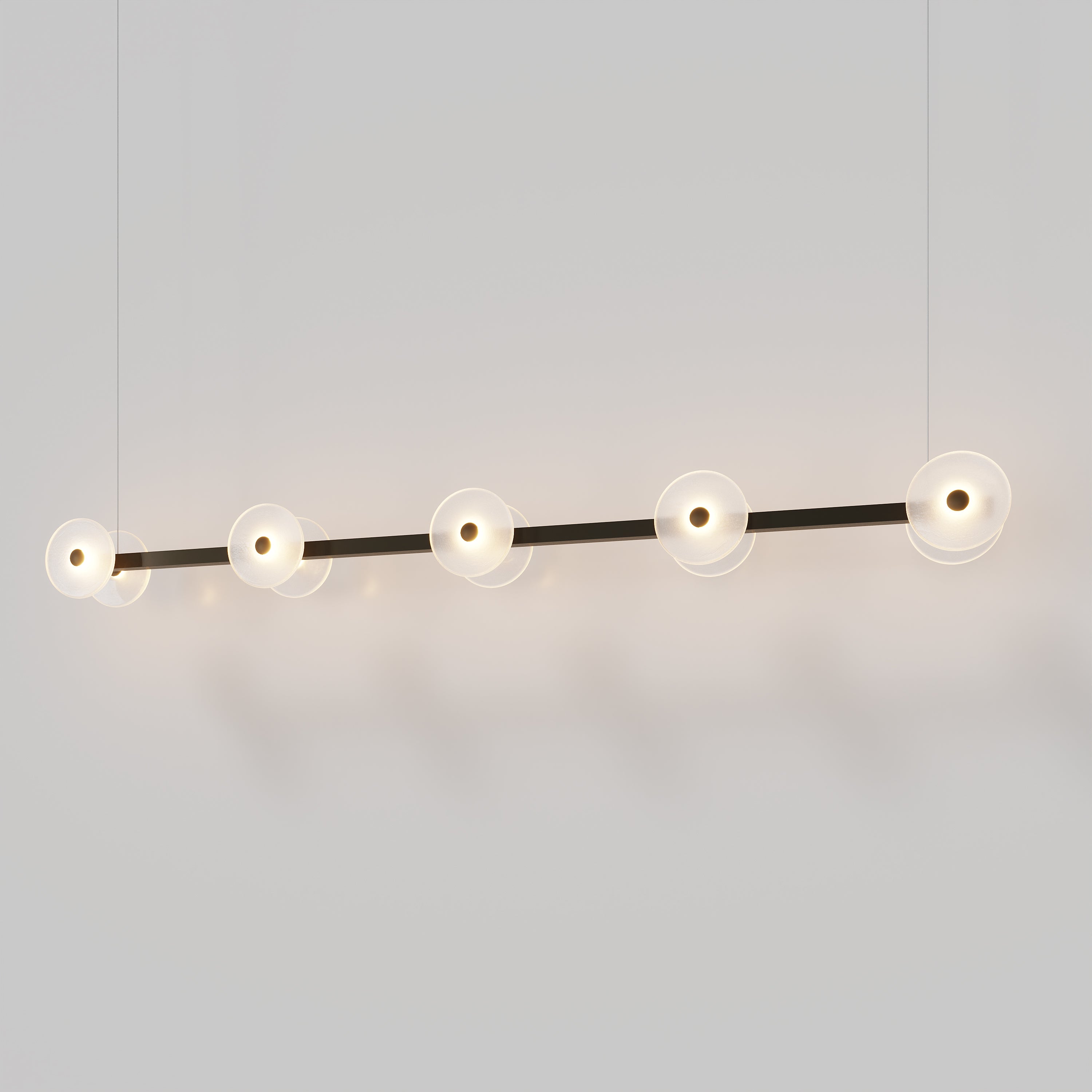 Coral Linear Bar Pendant - Frosted Glass