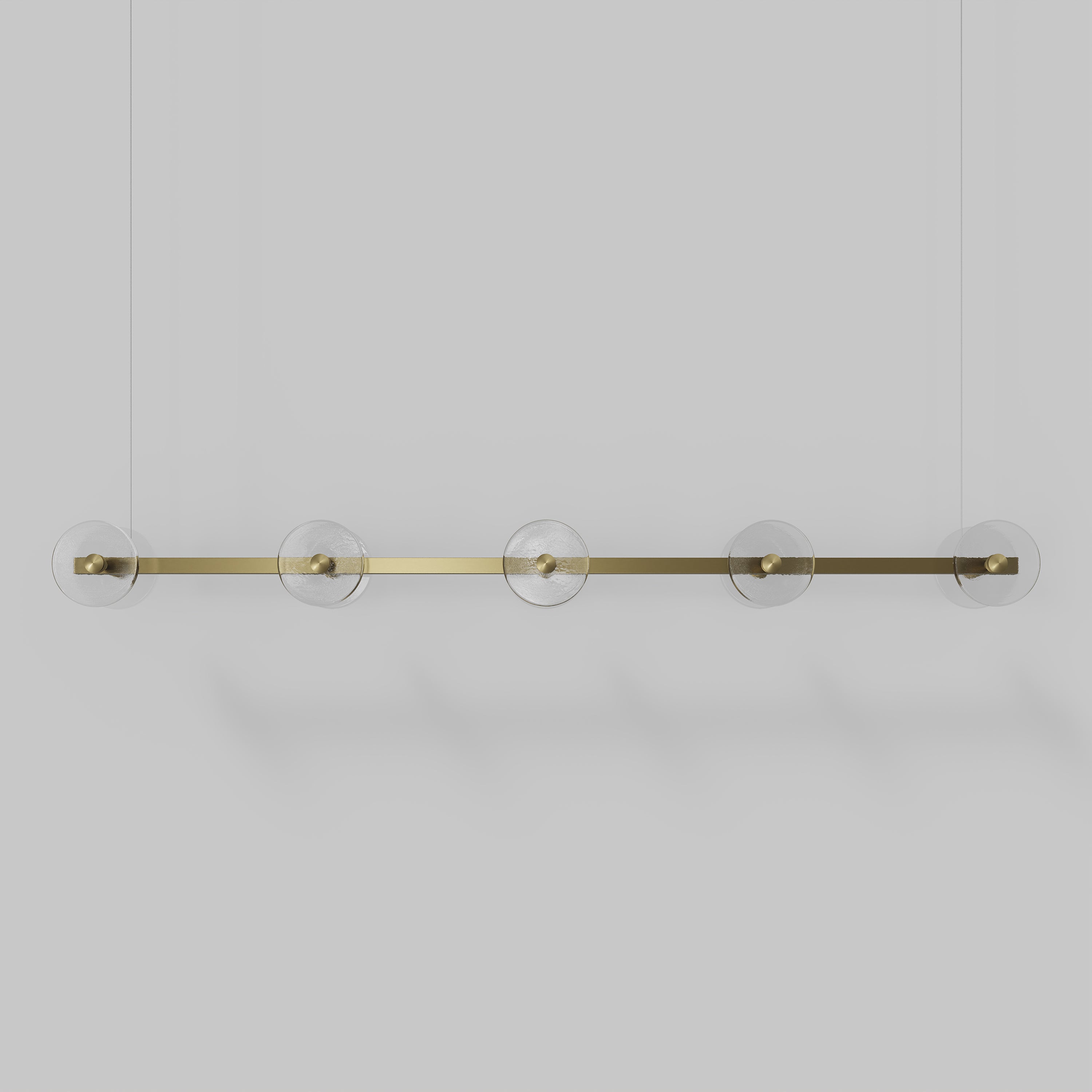 Coral Linear Bar Pendant - Clear Glass