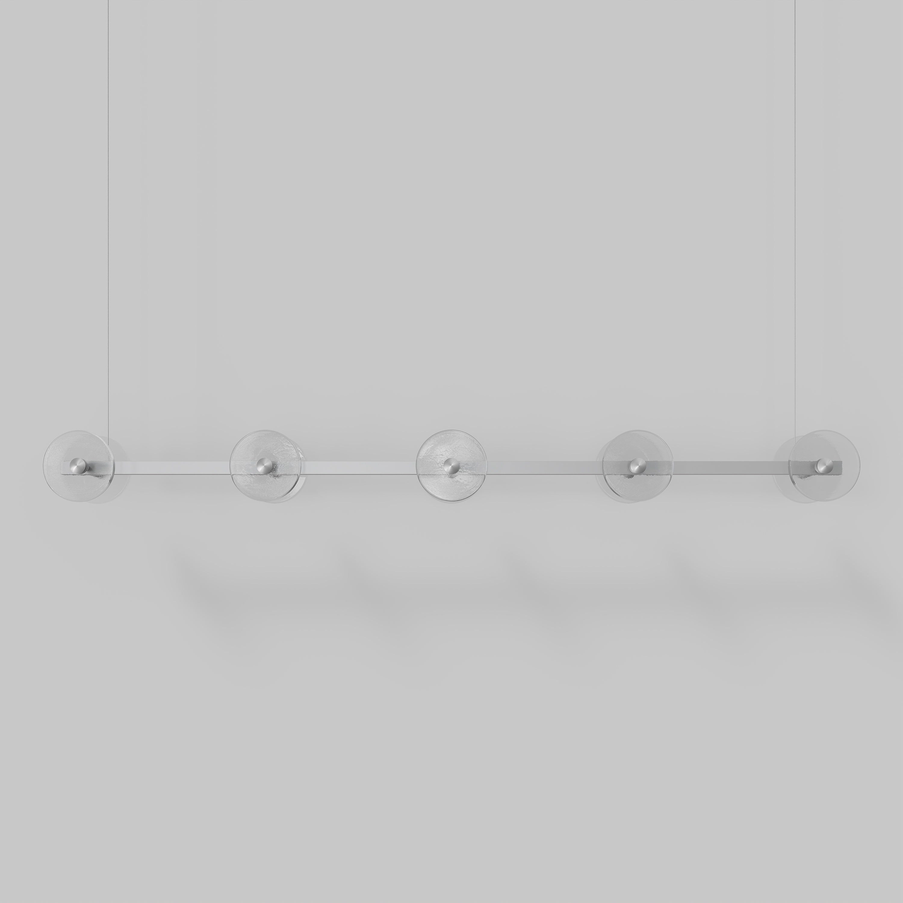 Coral Linear Bar Pendant - Clear Glass