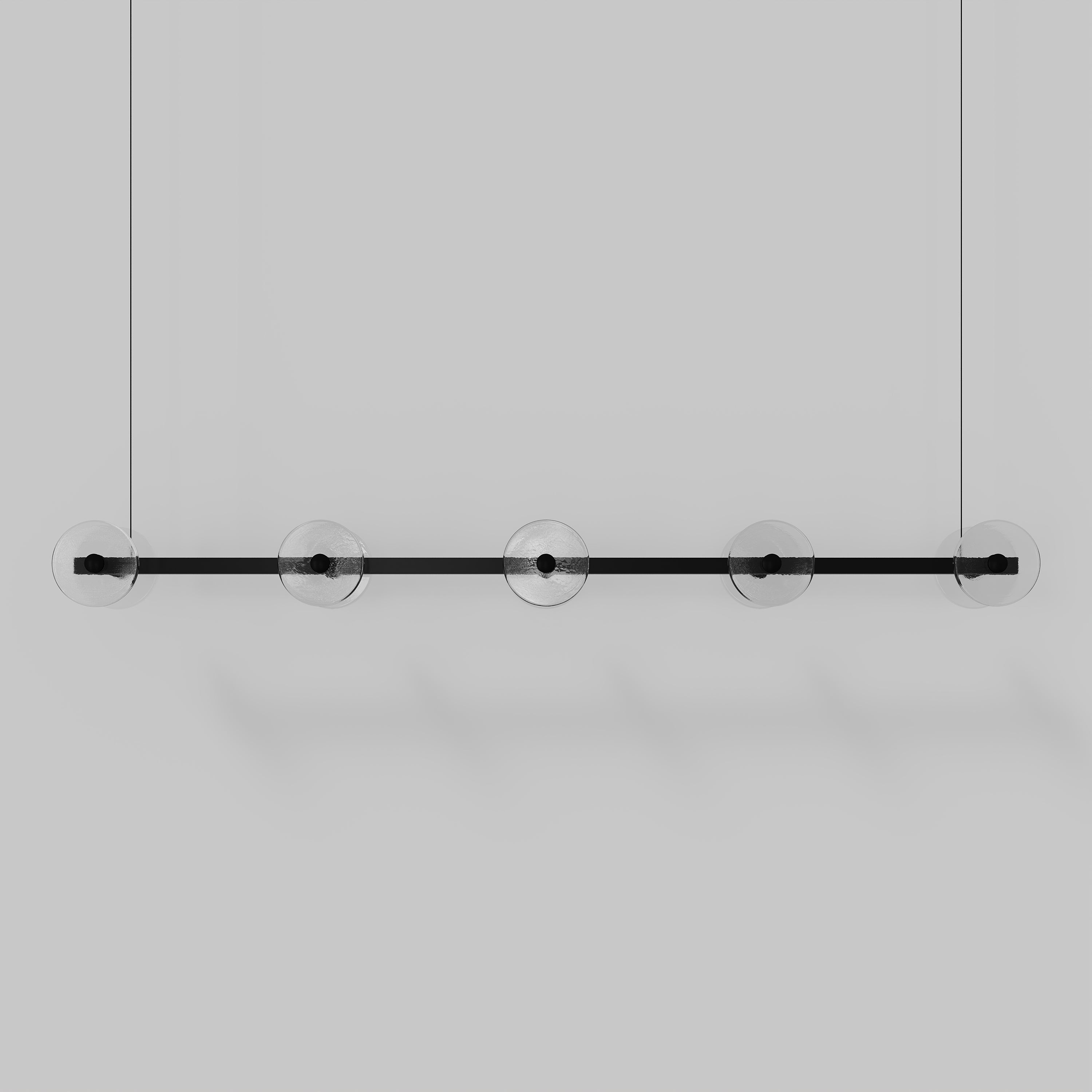 Coral Linear Bar Pendant - Clear Glass