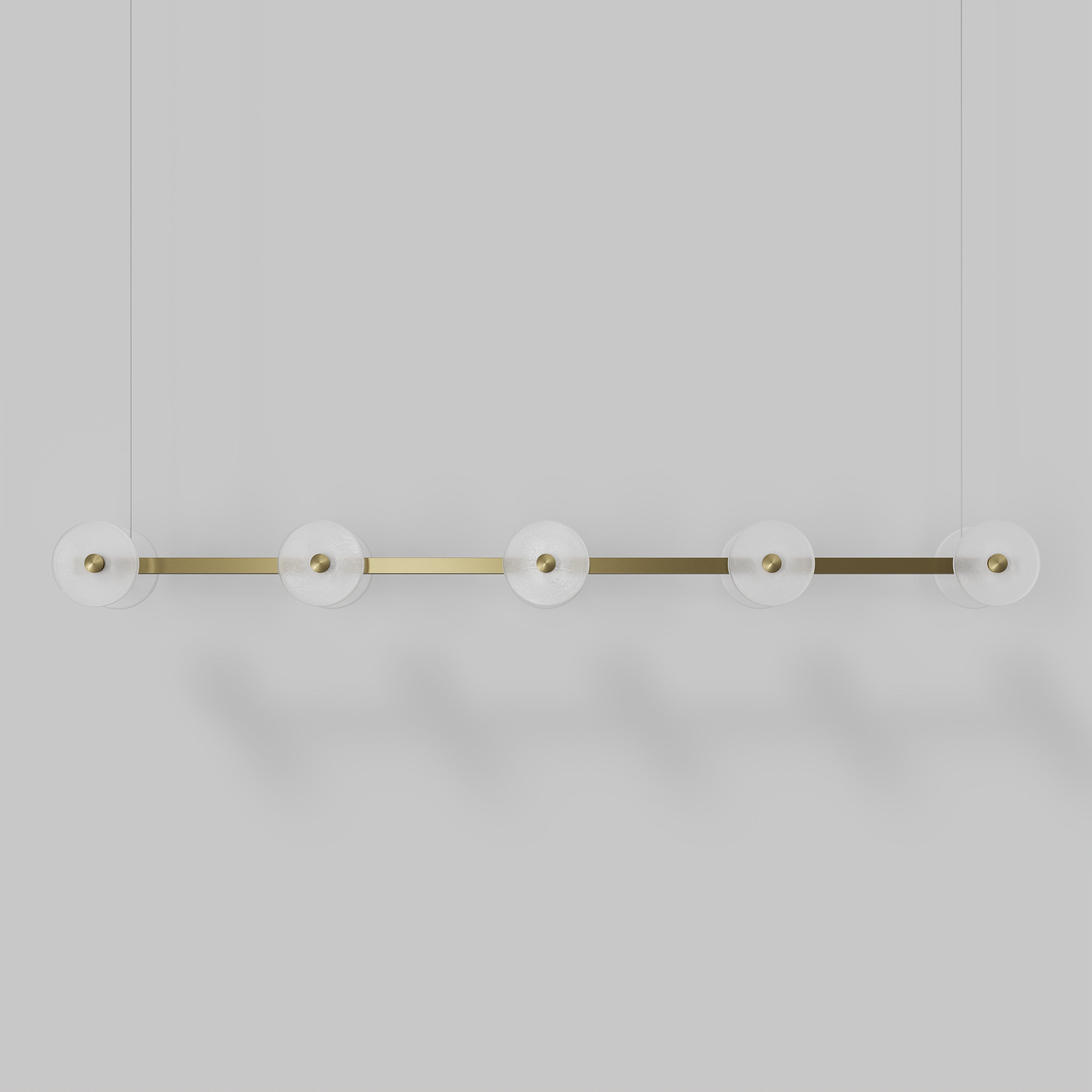 Coral Linear Bar Pendant - Frosted Glass