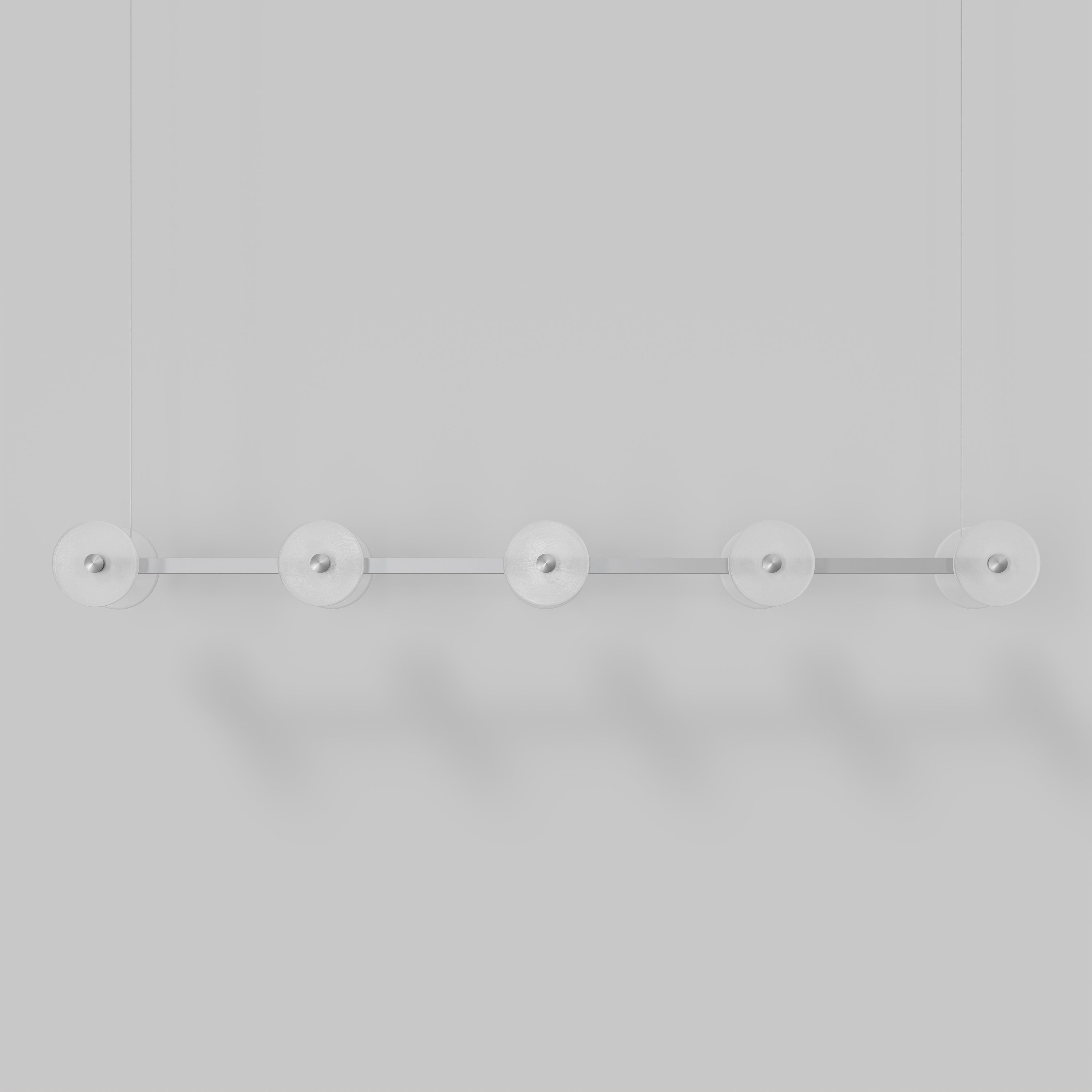 Coral Linear Bar Pendant - Frosted Glass