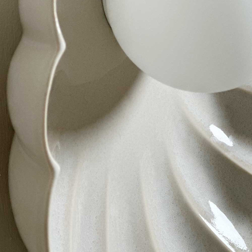Ceramic Wall Oyster Sconce Light