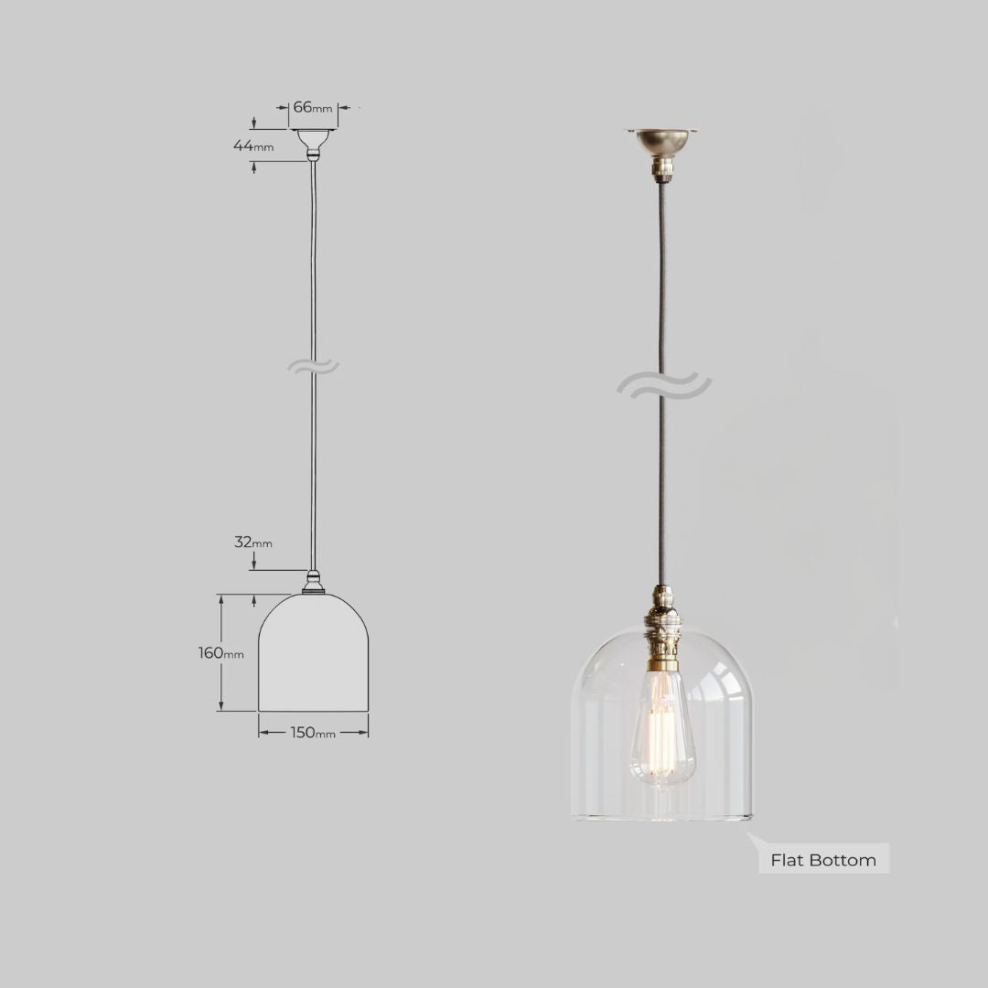 Frieda Glass Pendant - Clear