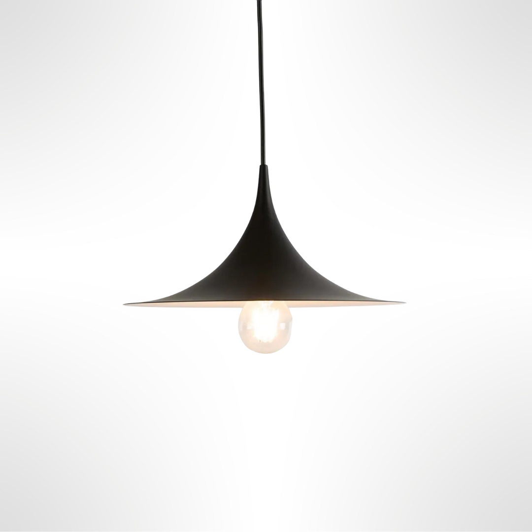 Black sophia pendant light on a white background