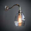 Jules Fine Ribbed Clear Glass Wall Light