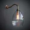 Jules Fine Ribbed Clear Glass Wall Light