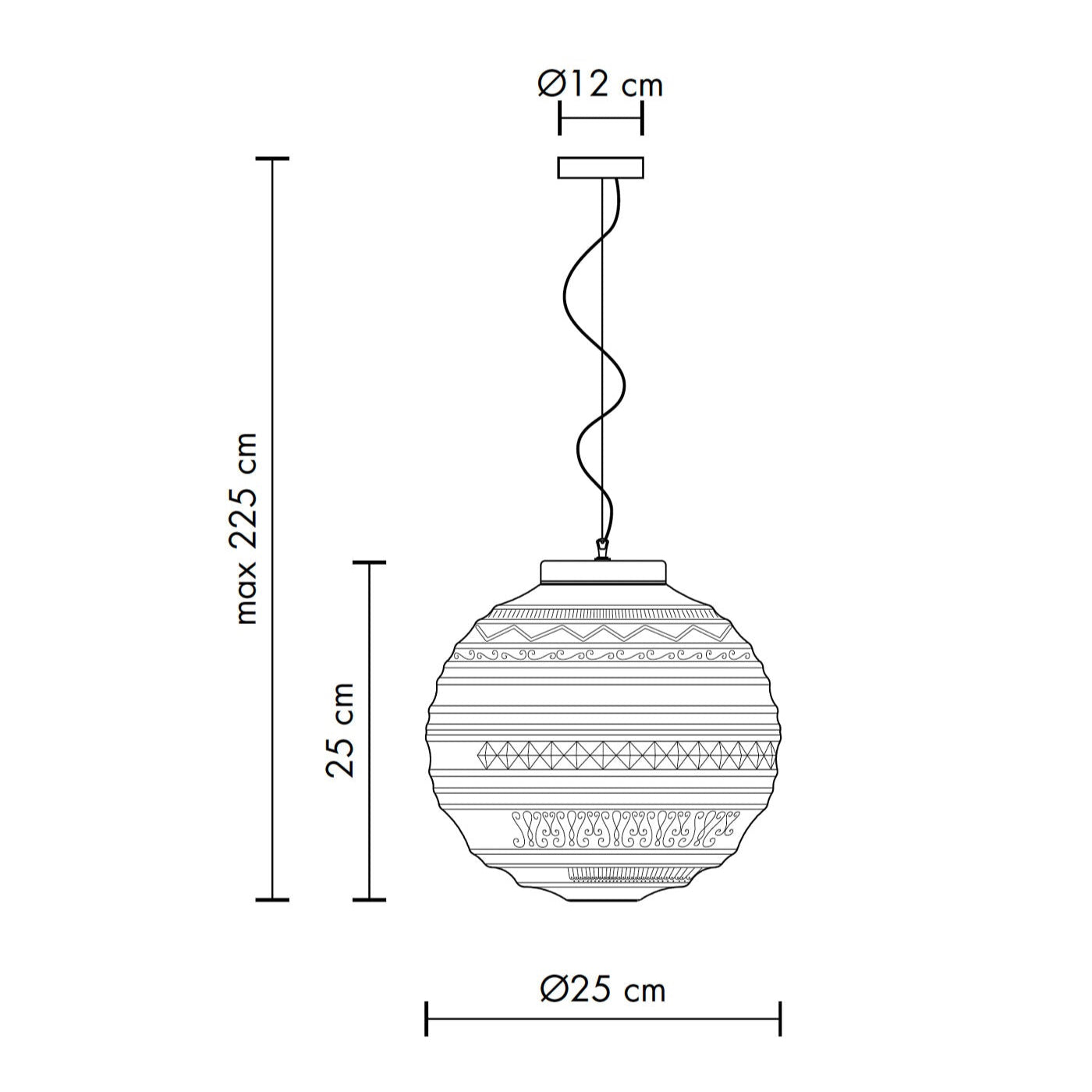 Braille Pendant Light