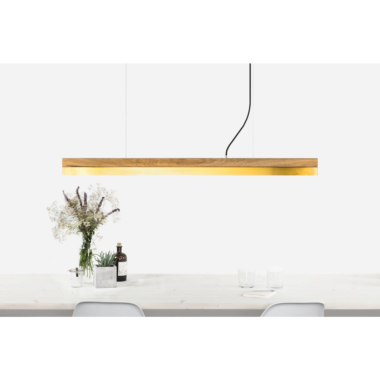 GANTlights | C1 Brass Oak Pendant Light