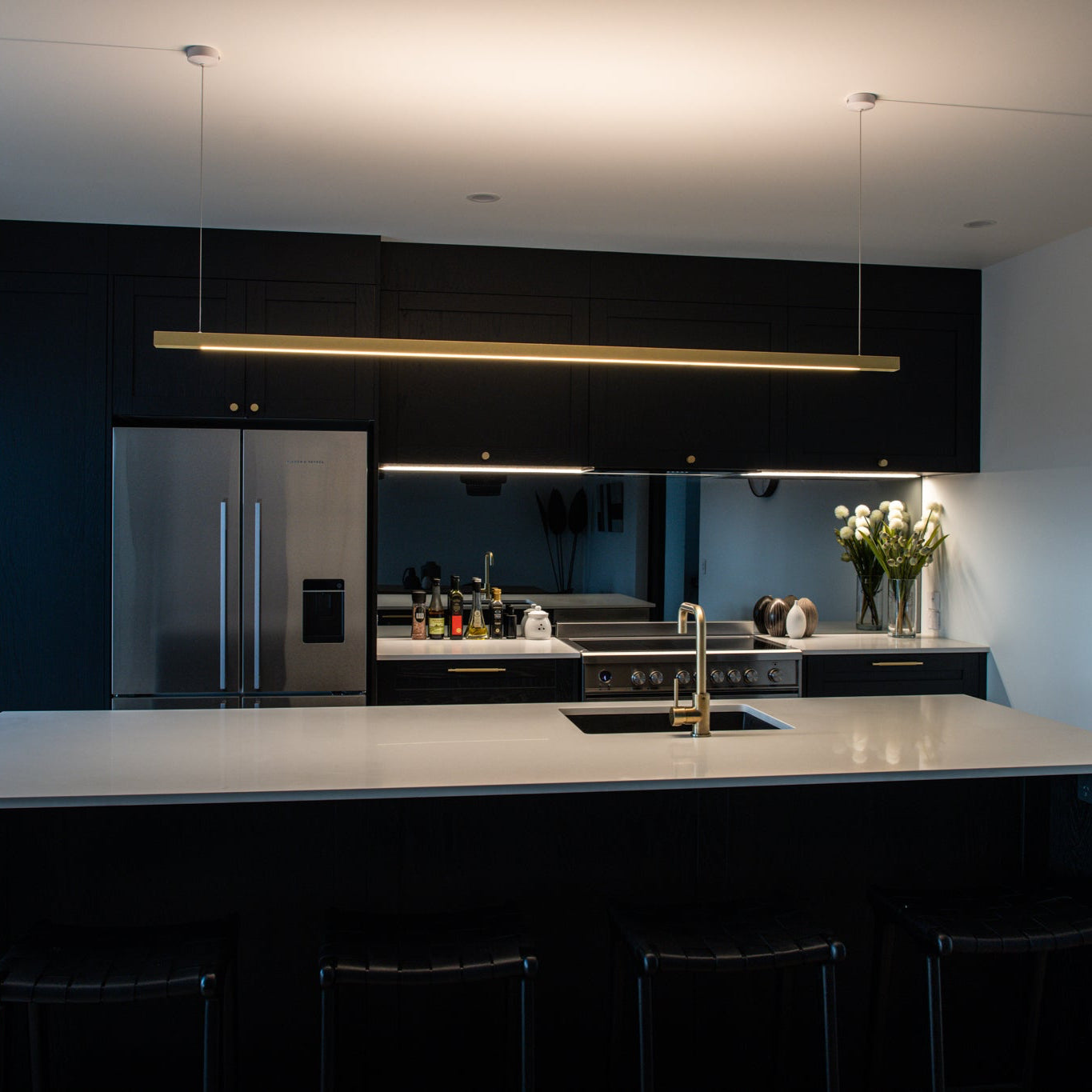 L.I.M. LED Linear Pendant | Brushed Brass