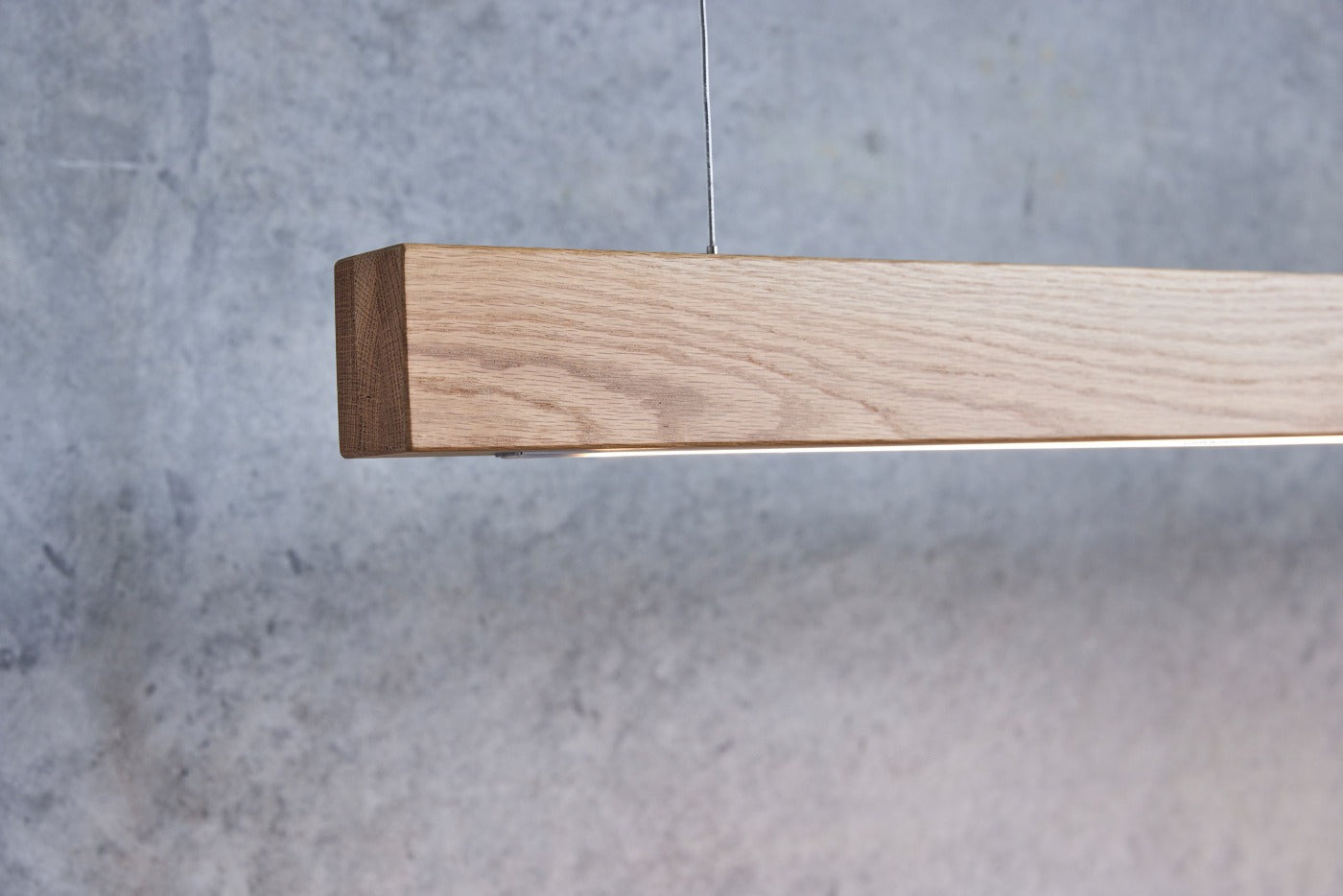 Linear Oak LED Pendant Light from Social Light